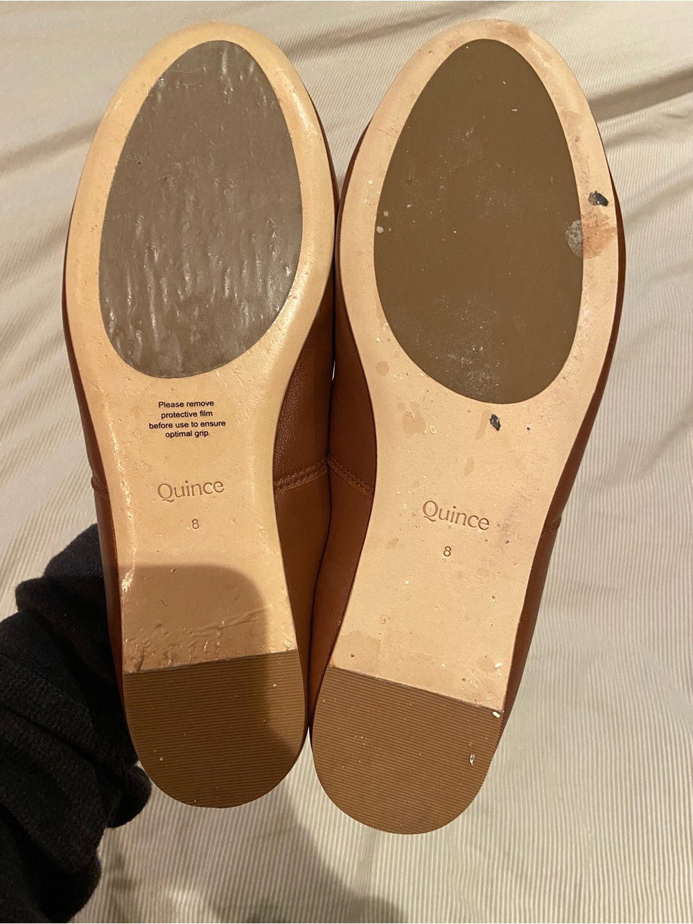 NWT quince ballet Mary Jane flat sz 8 cognac - Picture 3 of 6